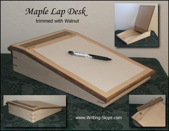 Maple Lapdesk with Walnut Trim: 2-9-11
