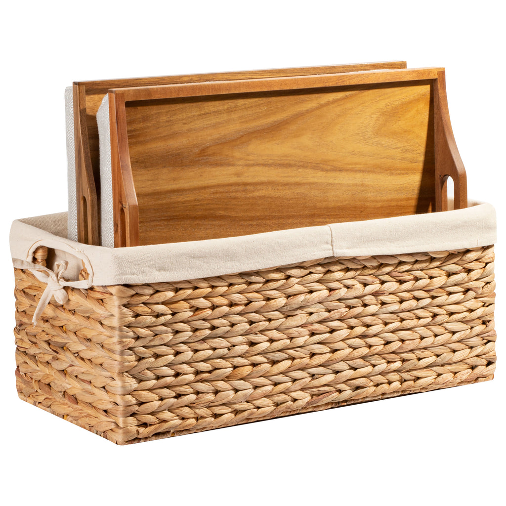 Rossie Home® Set of 2 Lap Trays with Basket-Lap Desks-LapGear®